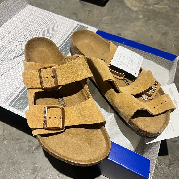 Birkenstock Women's Suede Tan Sandals